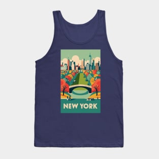 A Vintage Travel Art of New York - US Tank Top